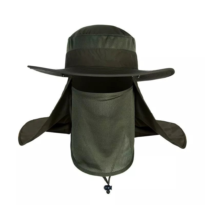 Fisherman's hat with full sun, water, and UV protection in various colors