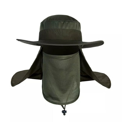 Fisherman's hat with full sun, water, and UV protection in various colors