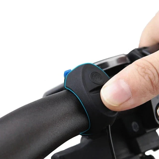 Compact bicycle horn with built-in Bluetooth speaker, available in multiple color options