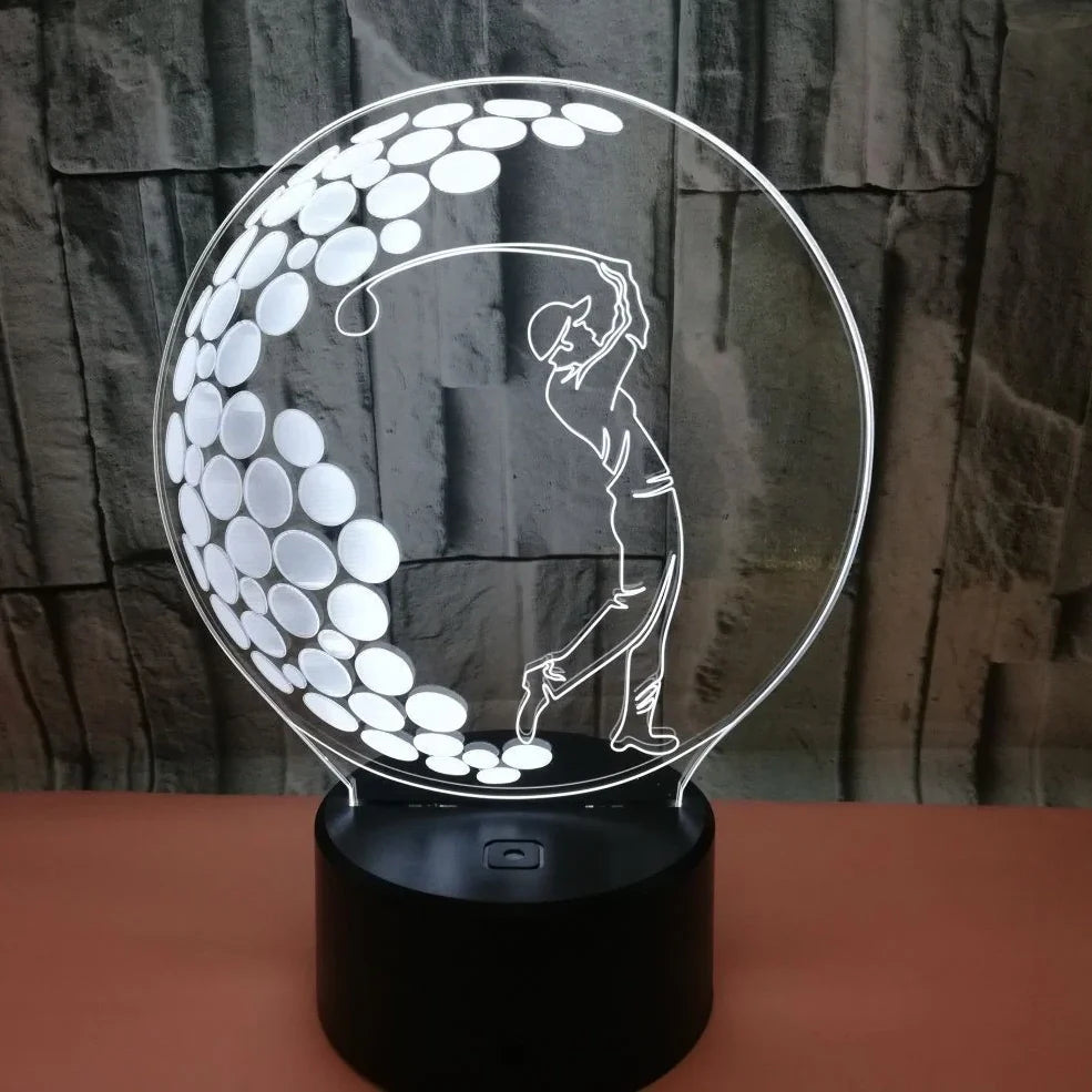 3D night light with acrylic shade and touch remote control operation for corridors and bedrooms