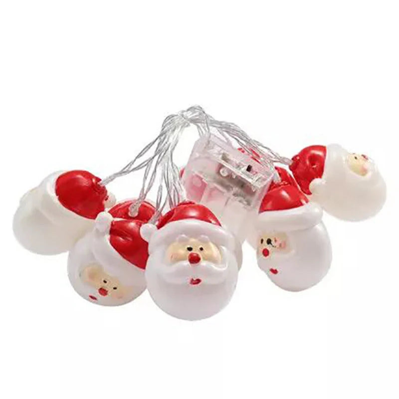 Santa Claus LED string lights for Christmas tree decoration, waterproof, 1.5m length