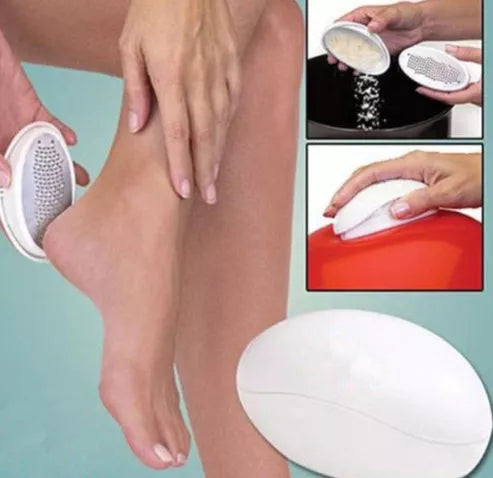 Ergonomic pedicure egg with 135 micro-files for smooth, callus-free feet
