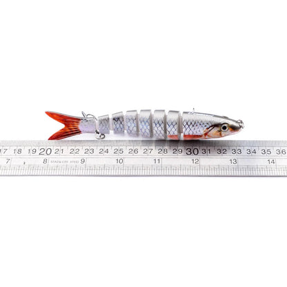 Premium multi-jointed pike fishing lures designed for enhanced trolling and casting, available in 12 vibrant colors.
