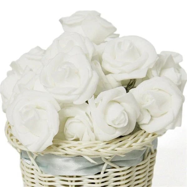 Battery-powered rose flower string lights in various colors and lengths, suitable for holiday, wedding, and party decor