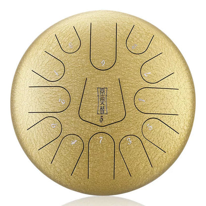 12-inch 13-tone steel tongue drum in vibrant colors