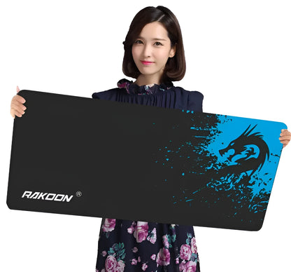 Single-sided gaming mouse pad with Seam Blue Dragon or Seam Green Dragon pattern, bagged table mat
