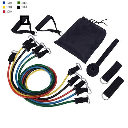 Portable Fitness Resistance Bands Set for home workouts and strength training