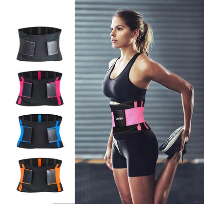 Neoprene sports belt for lower back support during fitness activities
