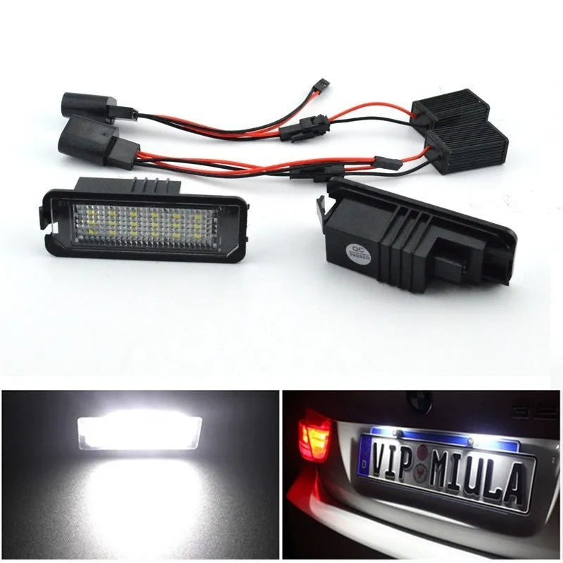 Volkswagen LED license plate light with 24 SMD 3528 LEDs for Golf Polo Phaeton models