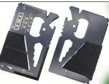 Extra Large Army Knife Card with 14 functions including bottle opener and screwdriver