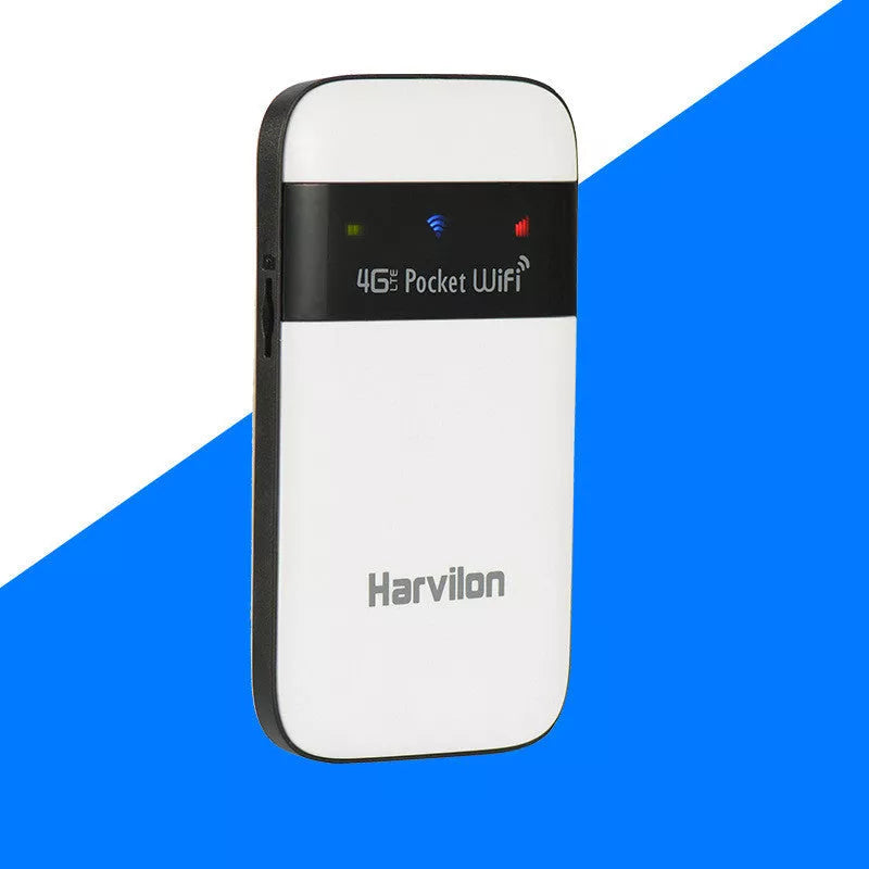 White wireless router with LTE CAT4 chip for high-speed internet