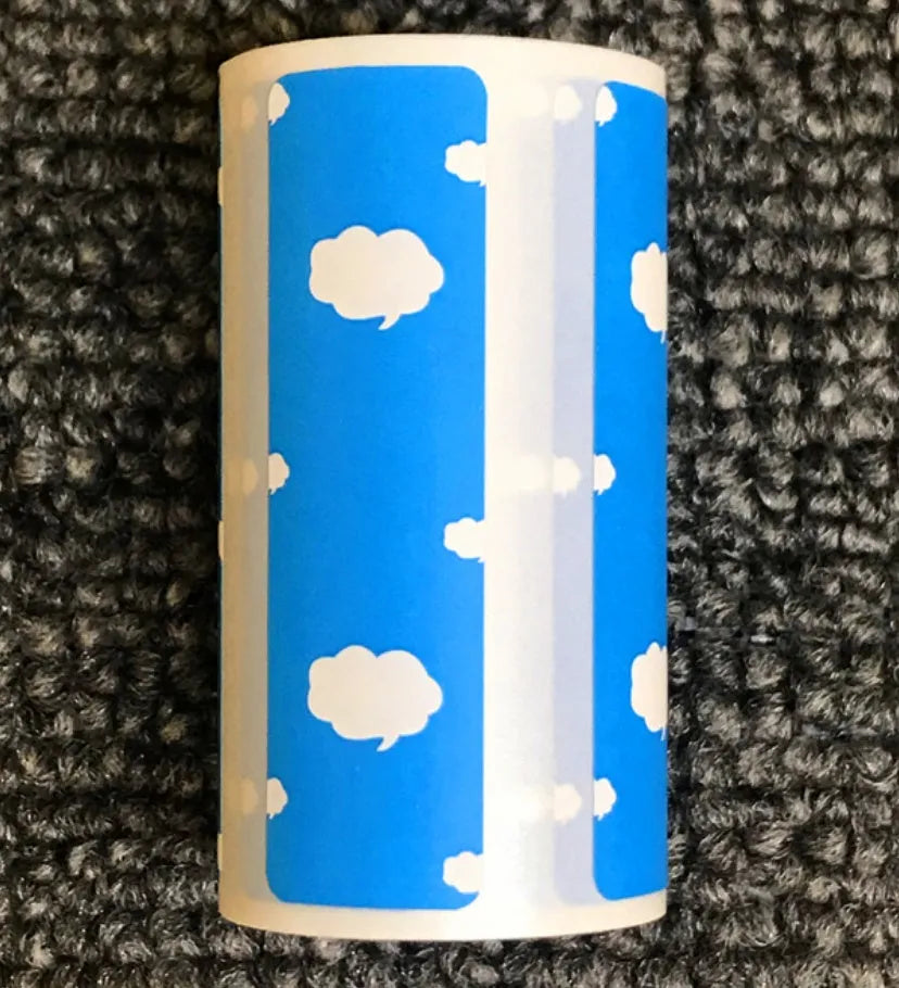 PerPage Mini wireless portable thermal printer paper in Regular, Label and Sticker types, with colour and Q3 or Q6 quantity options.