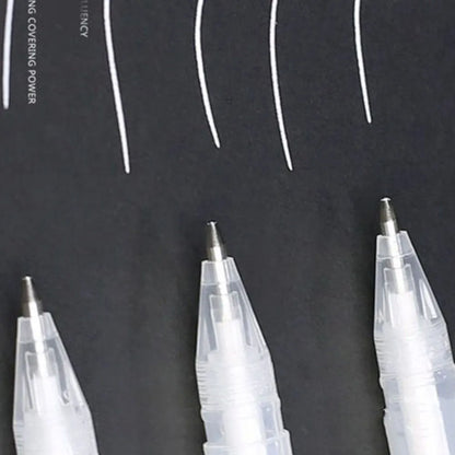 Touchnew black card hand-painted highlight pen with 0.8mm tip in golden silver white options