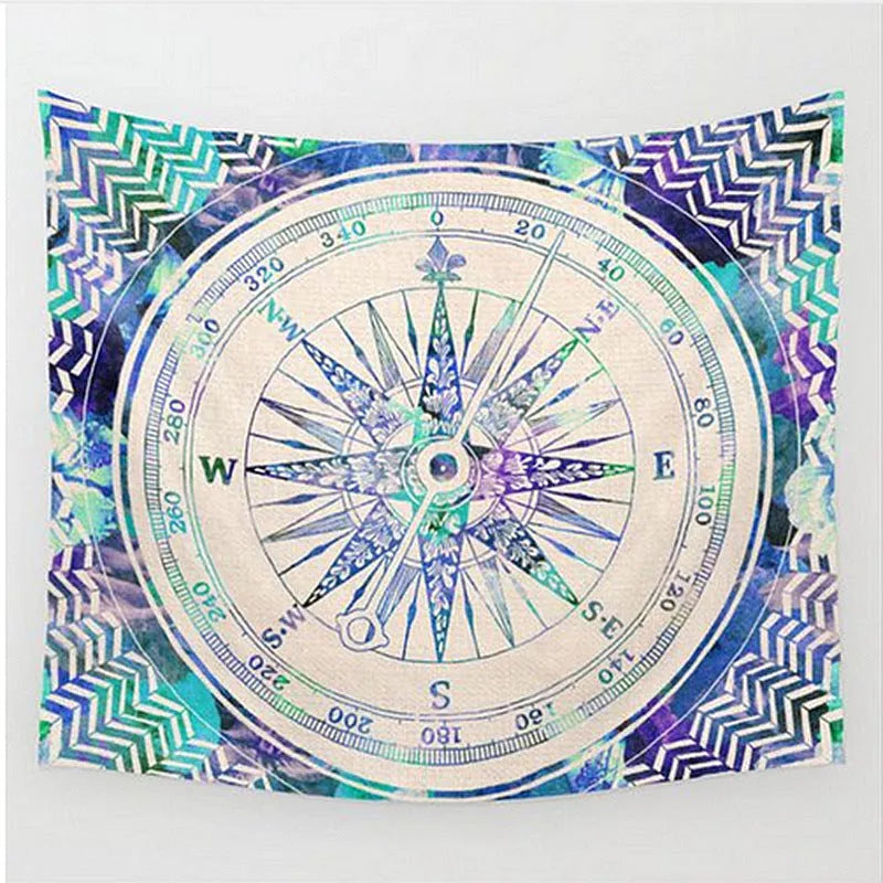3D digital printing polyester elephant mandala tapestry in vibrant colors