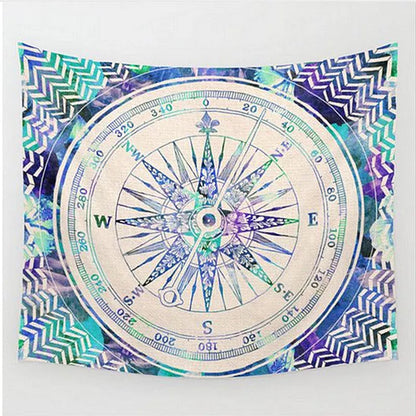 3D digital printing polyester elephant mandala tapestry in vibrant colors