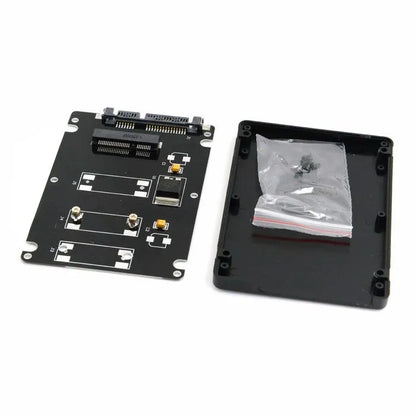 Black mSATA to SATA transfer box, 2.5 inch SATA 3.0 HDD enclosure, 7 mm ultra-thin