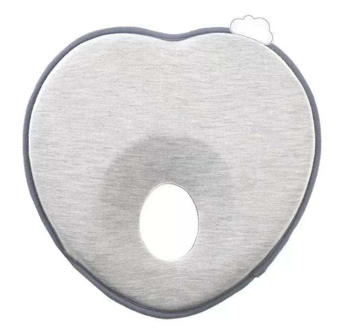 Newborn anti-roll pillow in heart shape for flat head prevention, 21*19*3cm