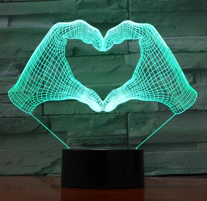 LED night light with touch controls, remote, and seven colour options on 87x87x42mm base