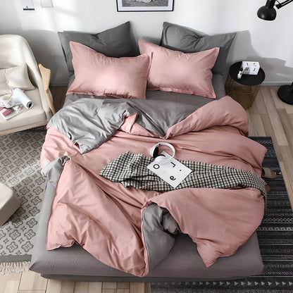 Dark grey diamond velvet bedding set with chitin fibre quilt on UK double bed