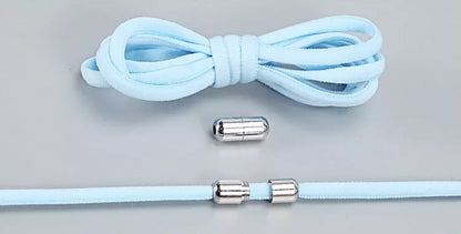 Lazy Laces shoe laces with metal buckles in various colors for a secure fit
