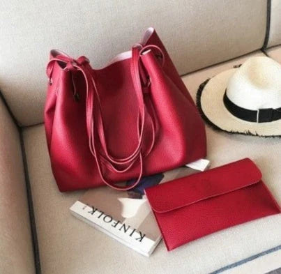 Stylish tote bag made from premium PU leather with a detachable crossbody strap for versatile wear