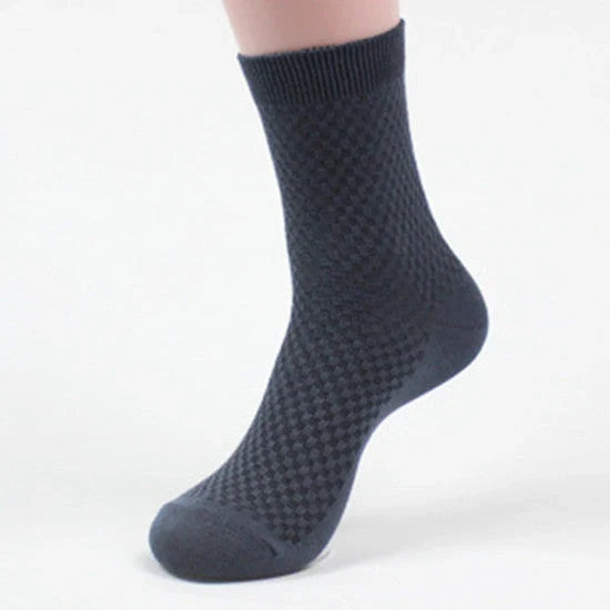 Men's bamboo fiber business socks in various colors for comfort and style