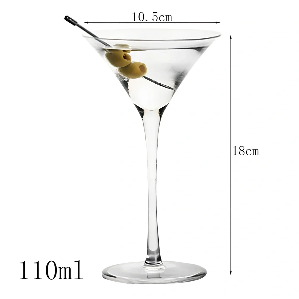 Creative transparent lead-free glass cup with seamless flat base for cocktails, 210ml capacity