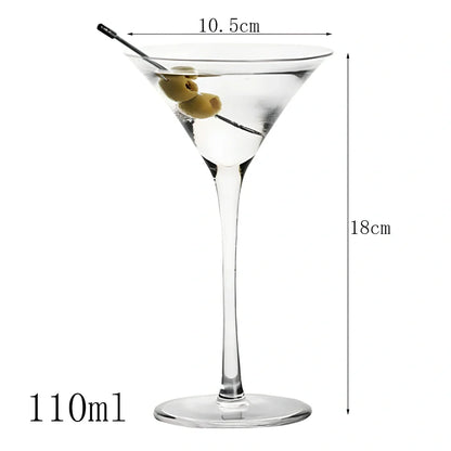 Creative transparent lead-free glass cup with seamless flat base for cocktails, 210ml capacity