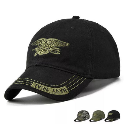 Army Tactical Baseball Cap in black, green, and camouflage - adjustable and durable