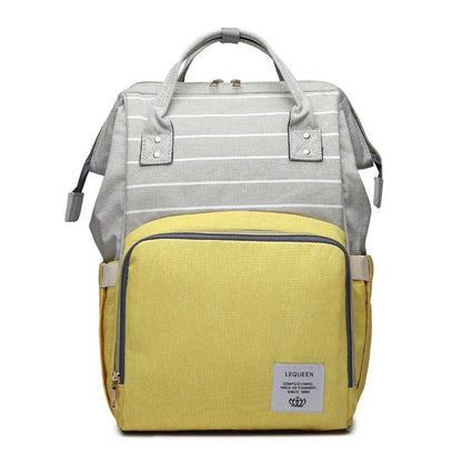 Oxford maternity nappy bag with 16-20L capacity, anti-theft design, bottle area, and multiple colour options