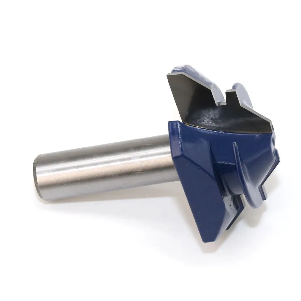 Blue hard alloy woodworking tenon cutter with 1/2 handle for 45-degree joints