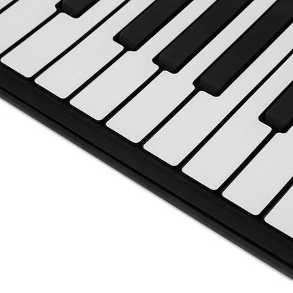 Hand-rolled electronic piano with 88 keys in white and black