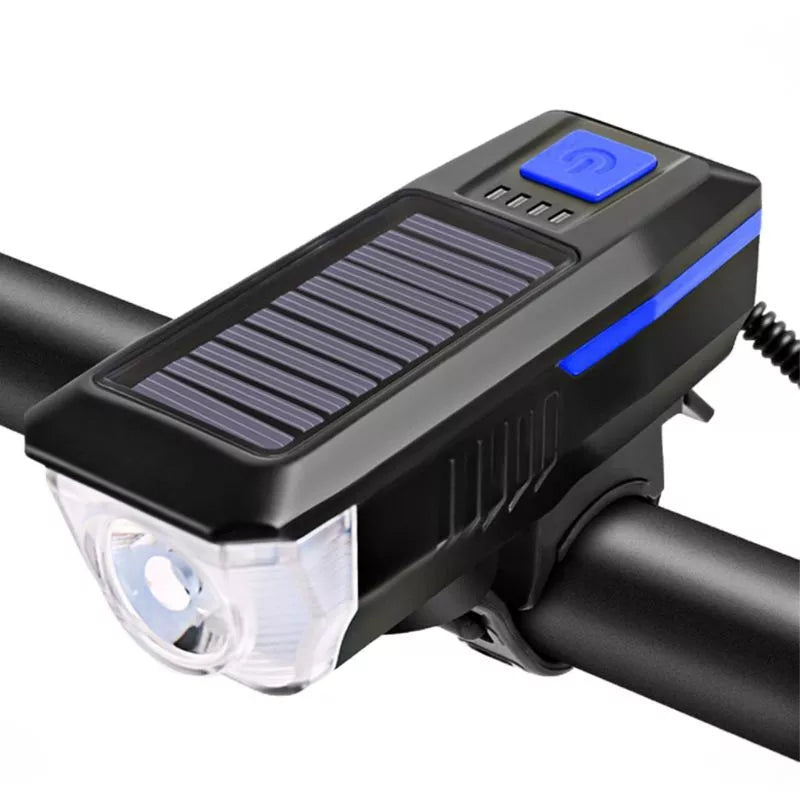 Solar Horn Light with dual charging and 120db speaker for outdoor safety