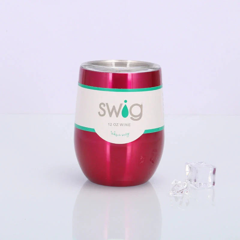 Swig Eggshell Cup - 12oz Stainless Steel Insulated Wine Tumbler with Variety of Color Options
