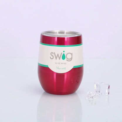 Swig Eggshell Cup - 12oz Stainless Steel Insulated Wine Tumbler with Variety of Color Options