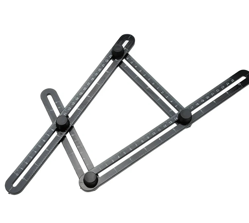 Four folding measuring ruler showing extended 25cm measurement and folded 12cm storage positions
