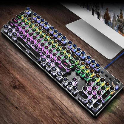 104-key mechanical gaming keyboard with LED backlight and anti-ghosting technology