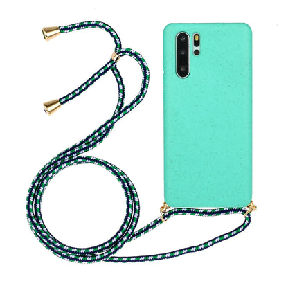 Huawei P30 floral patterned phone case with wrist lanyard attachment in multiple colour options