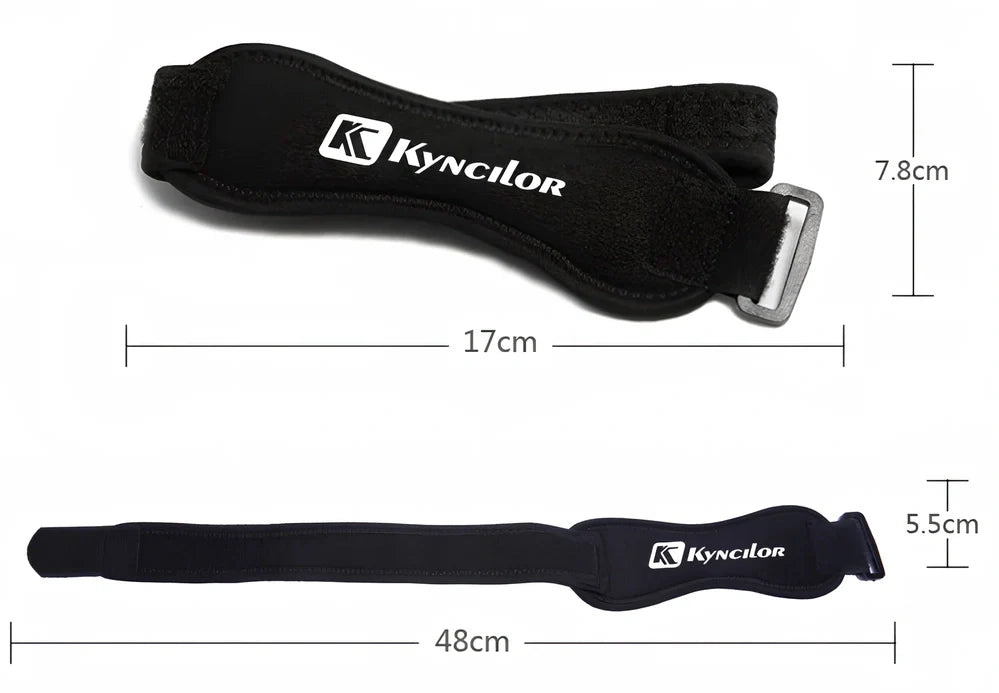 Adjustable neoprene tibia support belt for basketball and running activities