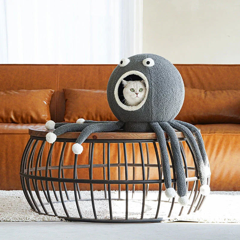 Hhomeenjoy Cozy Octopus Pet Bed for Deep Sleep and Comfort