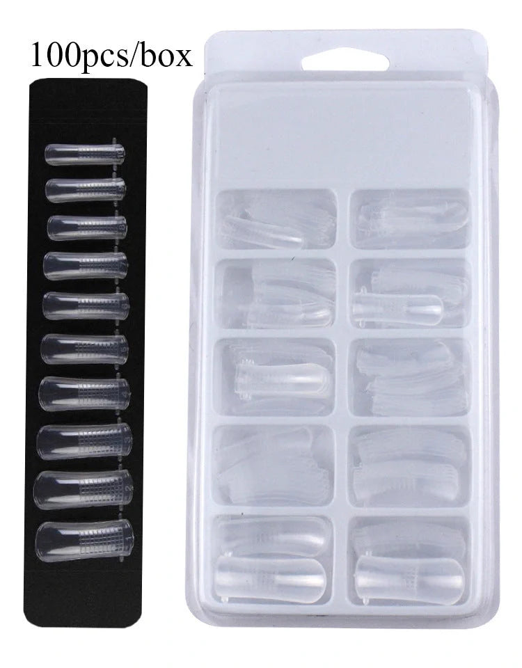 Gel Nail Crystal Extender Kit with polish and tools for salon-quality nails at home