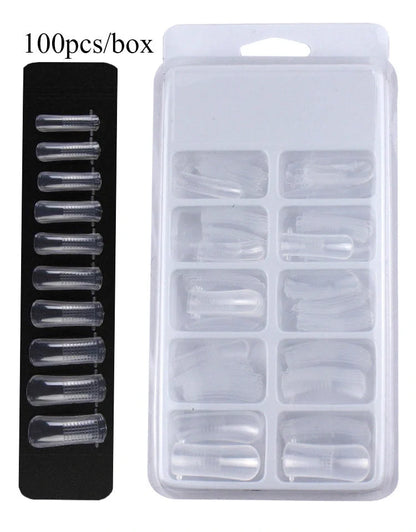 Gel Nail Crystal Extender Kit with polish and tools for salon-quality nails at home