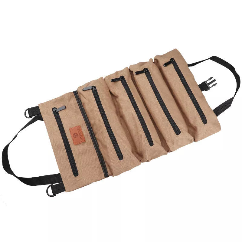 Canvas tool hanging bag for car storage and electrician use, durable and space-saving