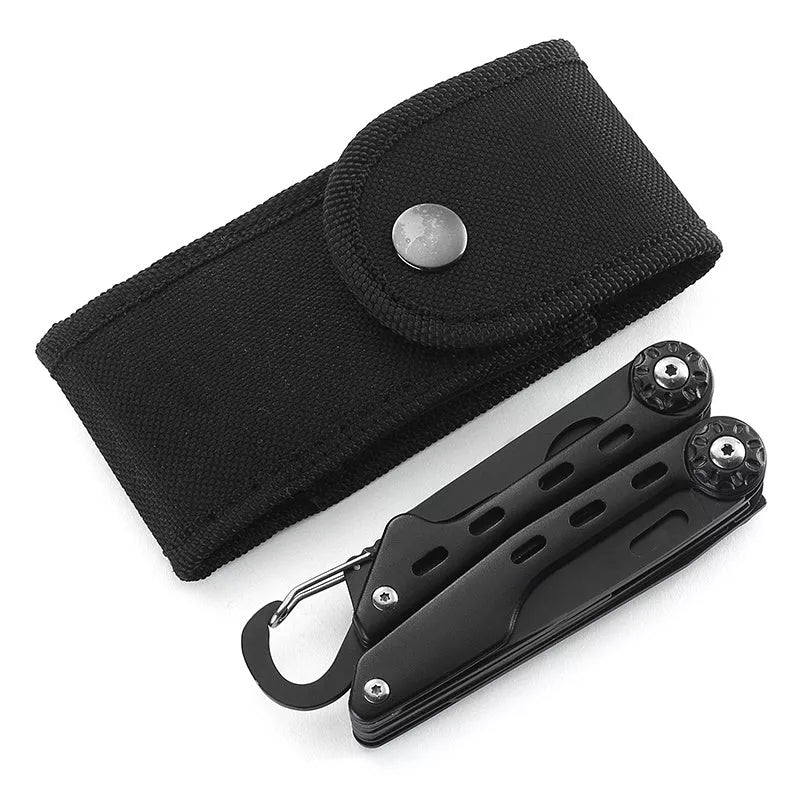 Stainless steel multifunctional tool pliers with black aluminum oxide handle