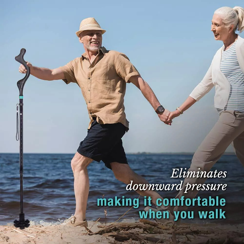 Collapsible Posture Walking Cane with aluminum alloy frame and ergonomic handle