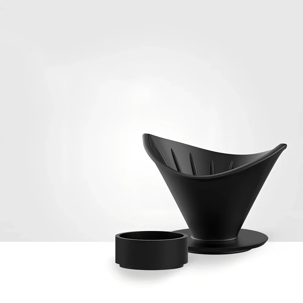 Stainless steel coffee maker set with thin mouth pot and matching cups in pure colour finish