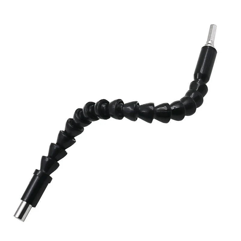 Flexible shaft drill bit in various lengths and colors for accessing tight spaces during DIY home improvement projects