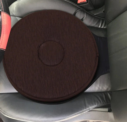 360-degree rotating seat cushion with non-slip base for enhanced mobility and comfort