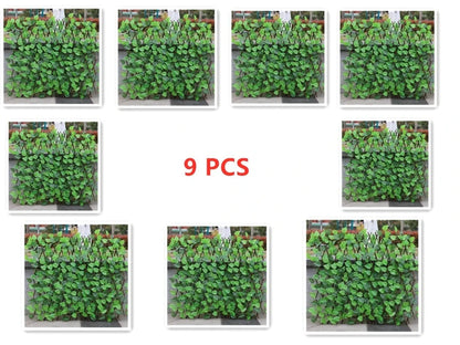 Plastic simulation wooden fence panel showing realistic wood grain texture in outdoor setting