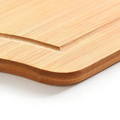 33x18cm bamboo fibre pizza chopping board with natural finish and rounded edges
